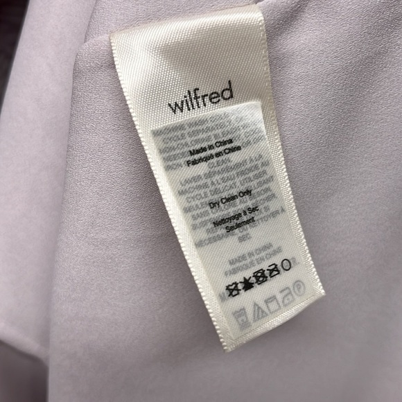 WILFRED Broadway Dress Ruffle Midi Lilac Purple Birch size 8 Aritzia - Picture 5 of 12